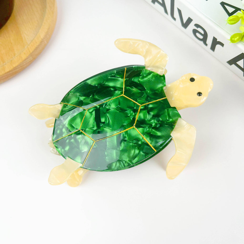 Green Turtle Claw Clip,Animal Hair Clip