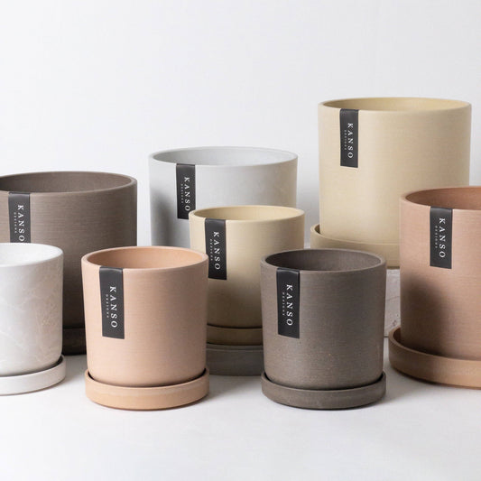 4" Signature Planters & Saucer | Earth Tones
