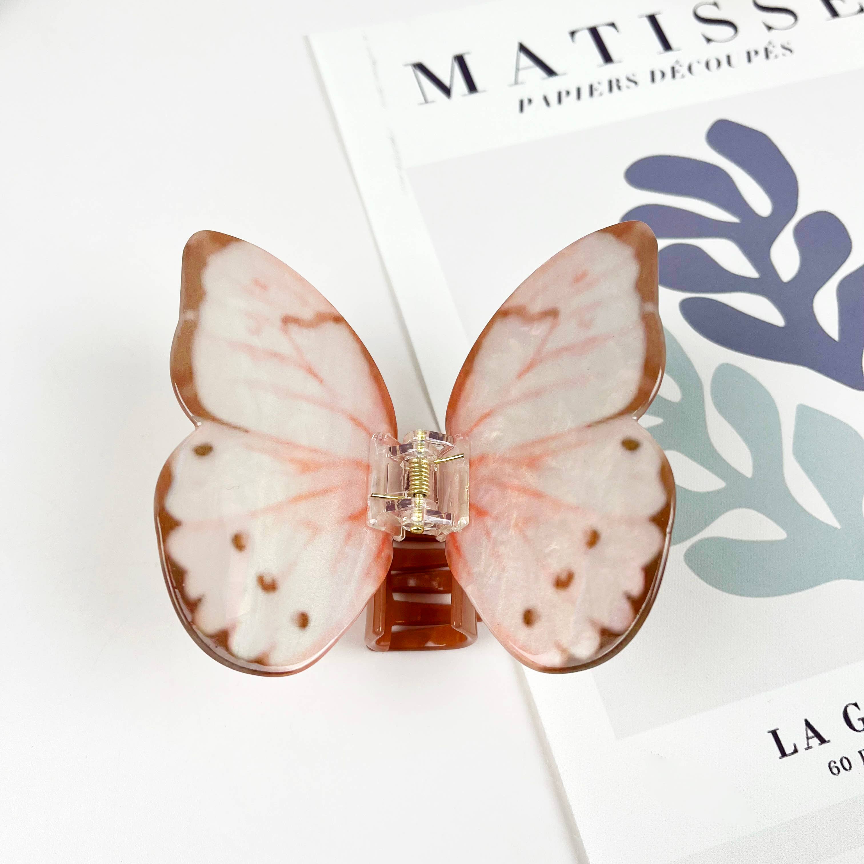 Acetate large butterfly hair clip animal claw clips