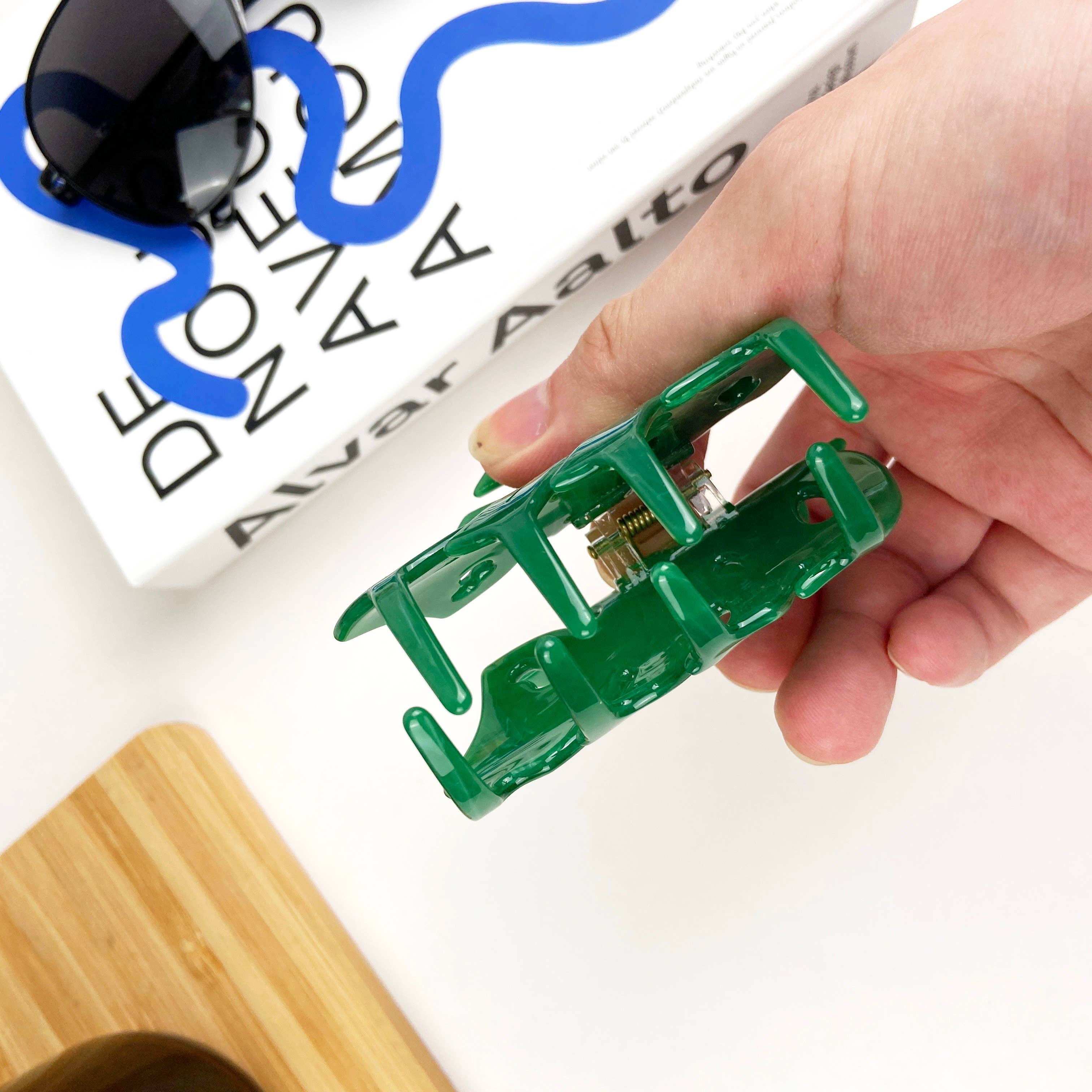 Acetate Monstera Claw Clip, Plant Leaf Hair Clips