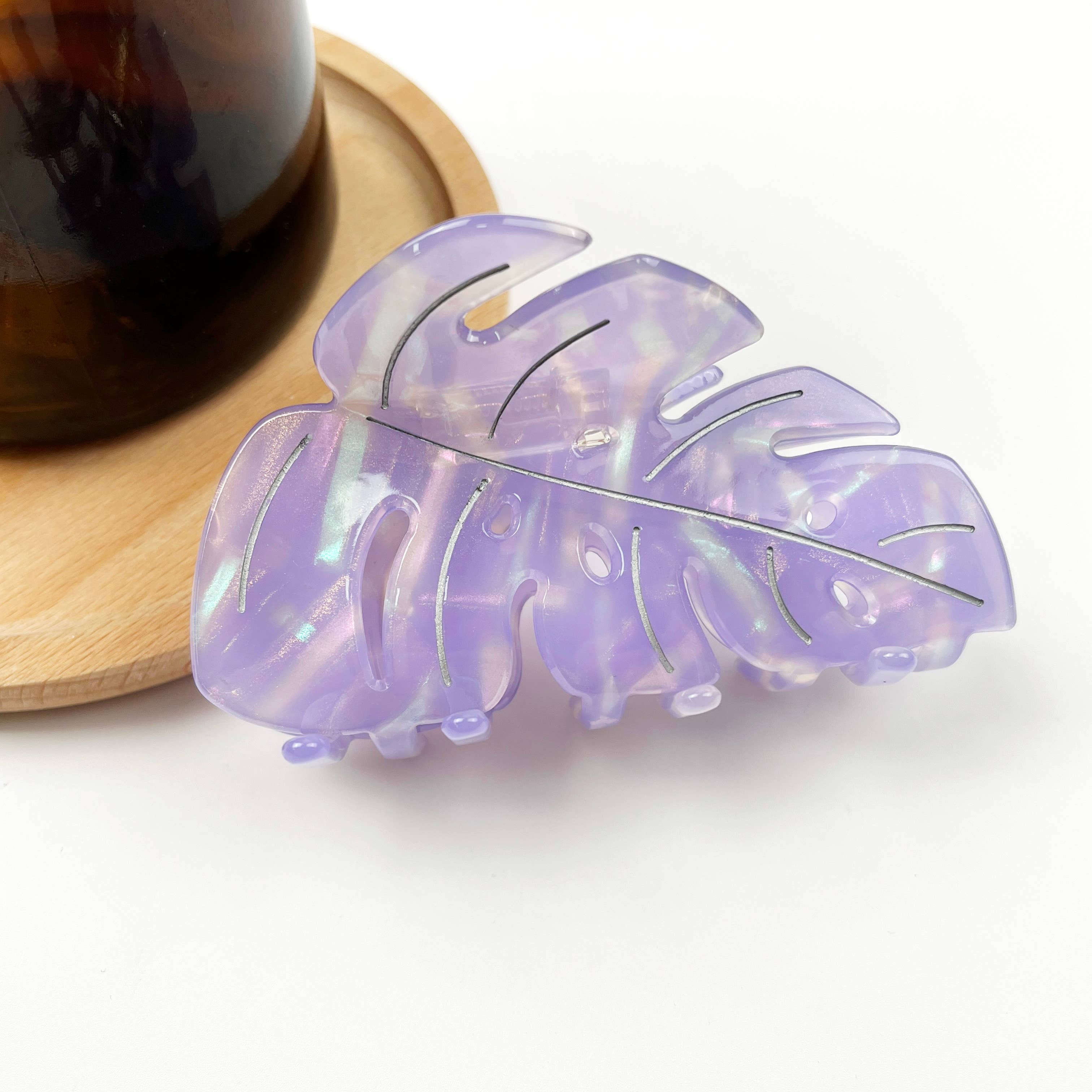 Acetate Leaf Hair Claw Clip