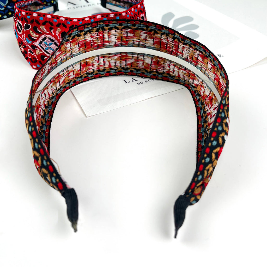 Boho ethnic style embroidered headband