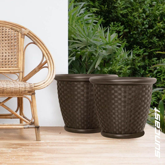 Sonora Planter — java round resin planter